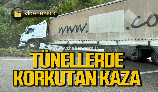Gökgöl tünelleri’nde kaza! Trafik tek şeride düştü