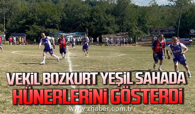 Milletvekili Saffet Bozkurt yeşil sahada hünerlerini gösterdi