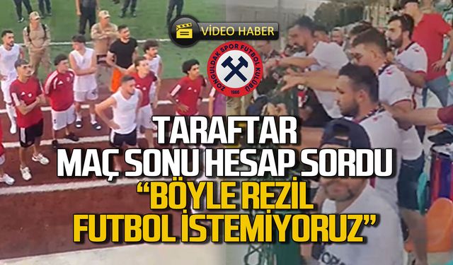 Zonguldakspor taraftarı maç sonu futbolcu ve teknik heyete hesap sordu: "Rezil futbol"