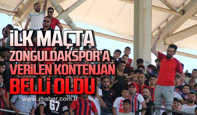 İlk maçta Zonguldakspor’a verilen kontenjan sayısı belli oldu