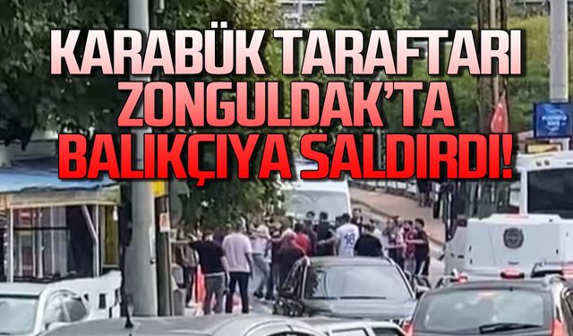 Karabük taraftarları Kapuz’da balıkçı dükkanına saldırdı