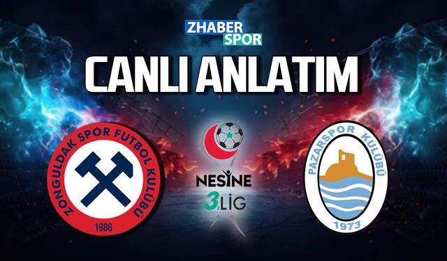 Zonguldakspor ile Pazarspor karşı karşıya canlı anlatım 19.09.2026