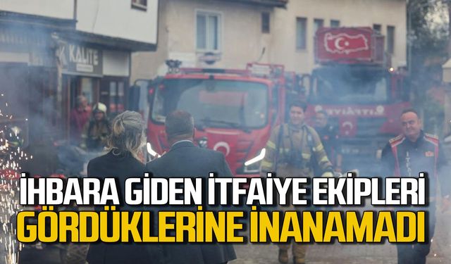 Yangın ihbarına giden itfaiye ekipleri gördüklerine inanamadı!