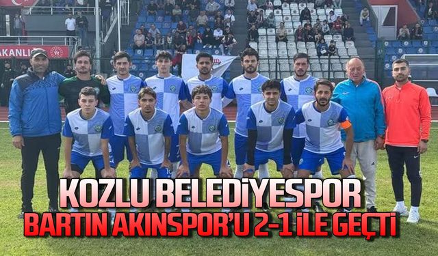 Kozlu Belediyespor, Bartın Akınspor’u 2-1’le geçti