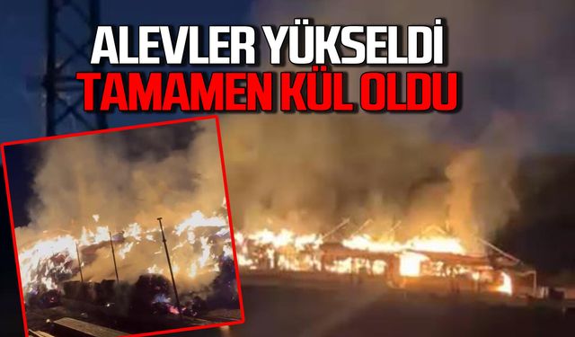 Alevler bir anda yükseldi tamamen kül oldu