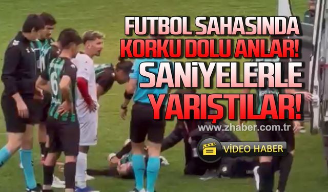 Futbol sahasında korku dolu anlar... Saniyelerle yarıştılar!