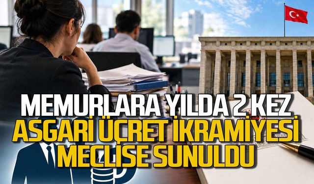 Memurlara yılda 2 kez asgari ücret ikramiyesi! Teklif Meclis'te
