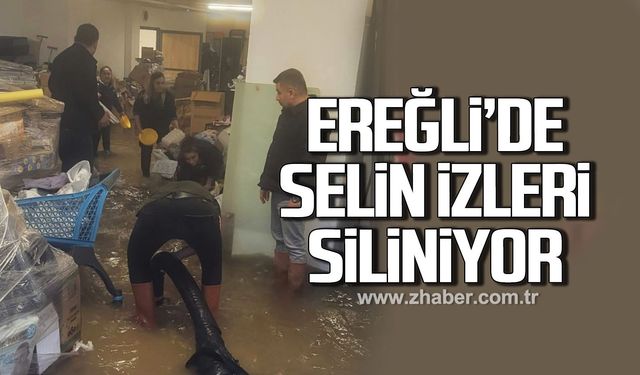 Kdz. Ereğli'de selin izleri siliniyor