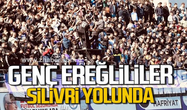 Genç Ereğlililer Taraftar Grubu Silivri yolunda.