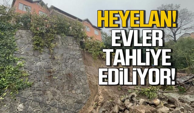 Ereğli'de heyelan... Binada yaşayanlar tahliye edildi