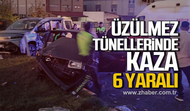 Üzülmez tünellerinde korkutan kaza 6 yaralı