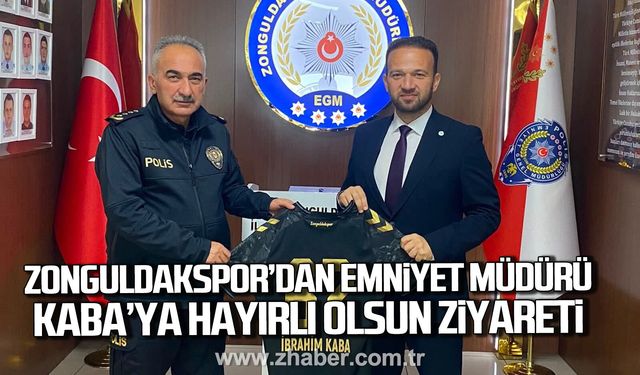 Zonguldakspor’dan Emniyet Müdürü Kaba’ya hayırlı olsun ziyareti
