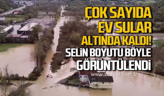 Zonguldak'ta selin boyutu böyle görüntülendi