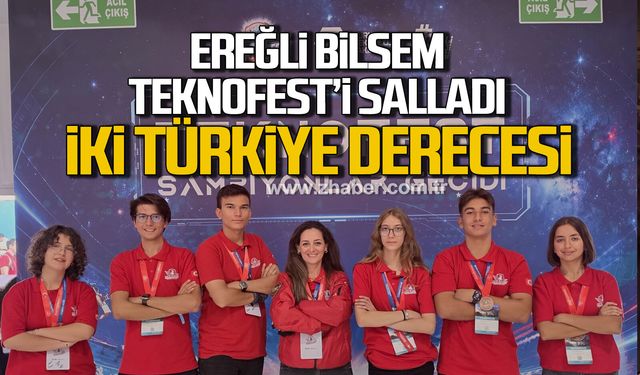 Ereğli BİLSEM Teknofest'i salladı. İki Türkiye derecesi