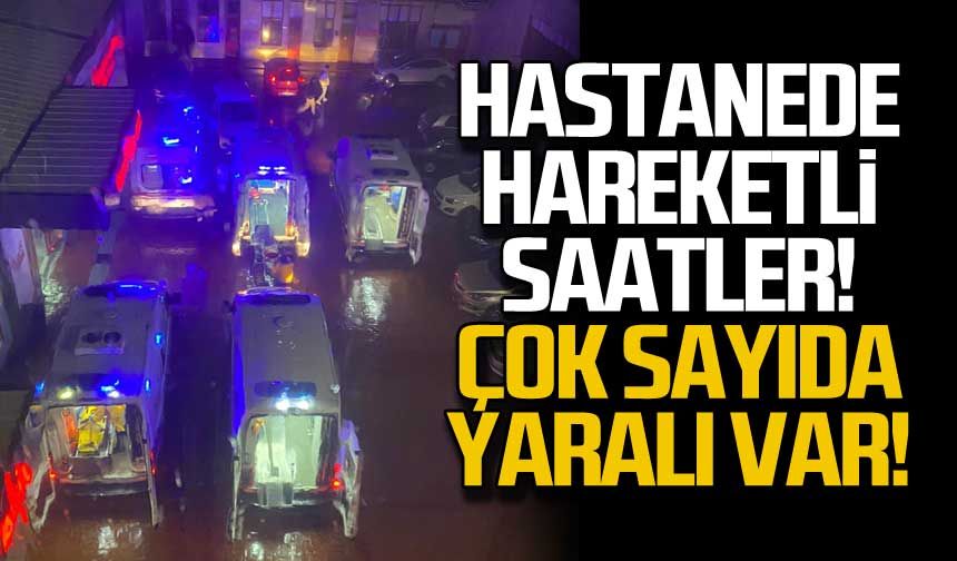 Hastanede hareketli saatler! Yaralılar peş peşe geldi!