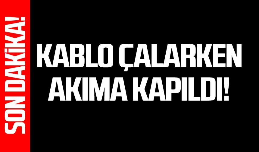 Çaycuma'da kablo çalan bir kişi akıma kapıldı!