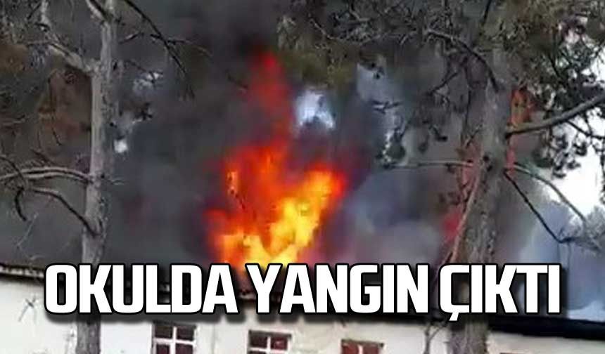 Bartın'da yangın! İşçiler kapıları balyozla kırdı!