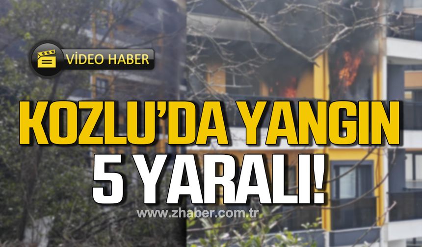 Kozlu'da yangın! 5 yaralı!