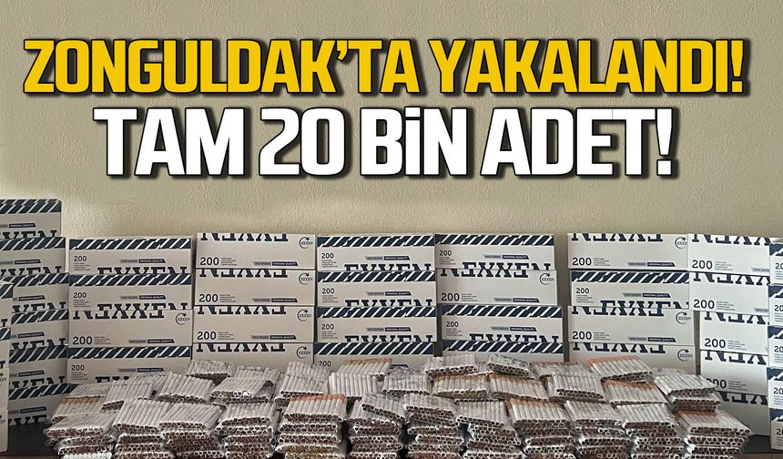 Zonguldak'ta kaçak tütün operasyonu! 20 bin adet yakalandı!