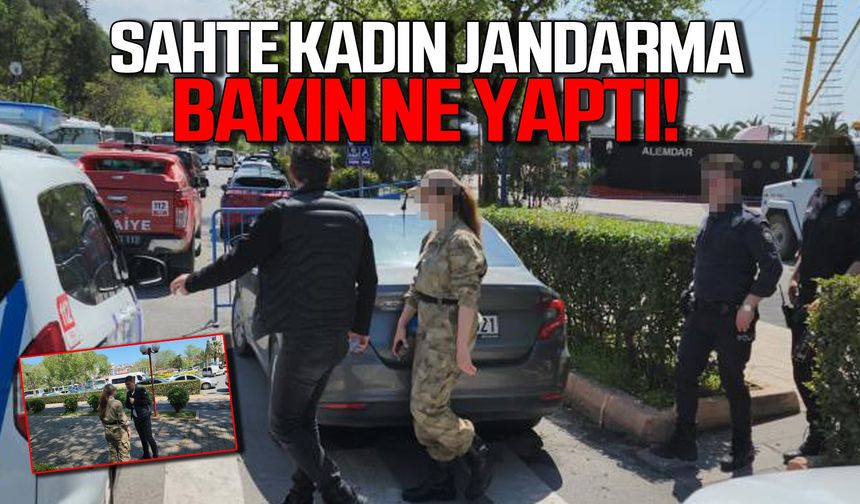 Kdz Ereğli'de Jandarma üniforması ile GBT kontrolü yaparken polise yakalandı