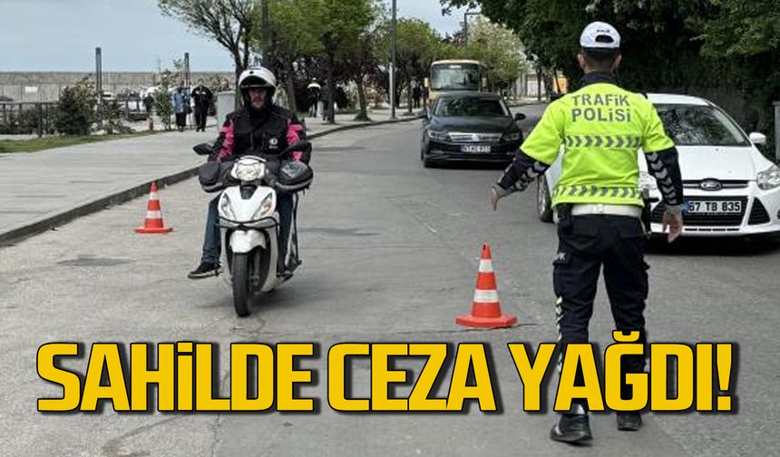 Zonguldak sahilinde sürücülere ceza yağdı!