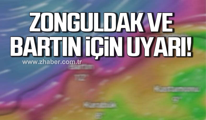 Zonguldak ve Bartın için fırtına uyarısı!