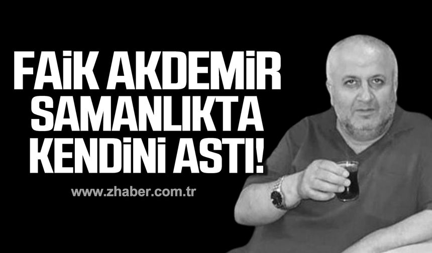 58 yaşındaki Faik Akdemir kendini astı!