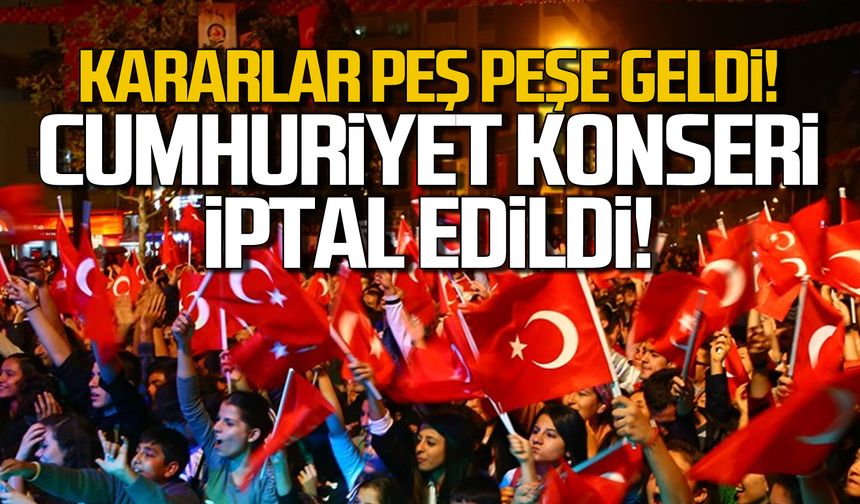 Devrek'te Cumhuriyet Bayramı konseri iptal edildi!