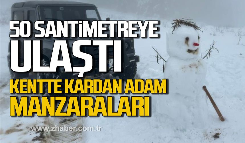 Karabük'te kar kalınlığı 50 santimetreye ulaştı!