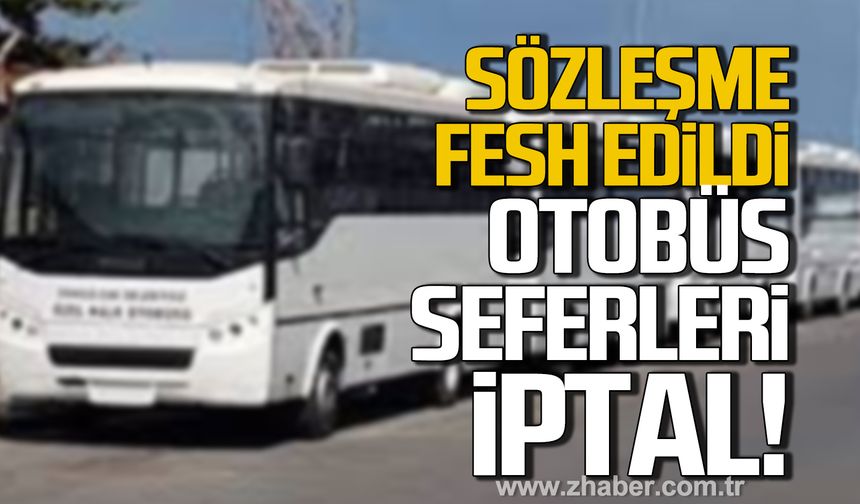 Sözleşme fesh edildi! Özel Halk Otobüs seferleri iptal!