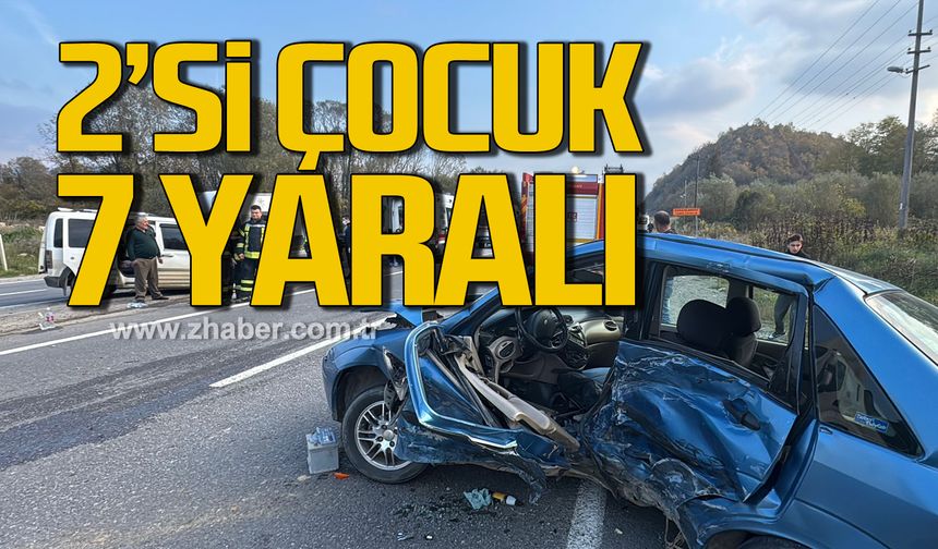 Bartın'da ticari araç otomobille çarpıştı! 7 yaralı!