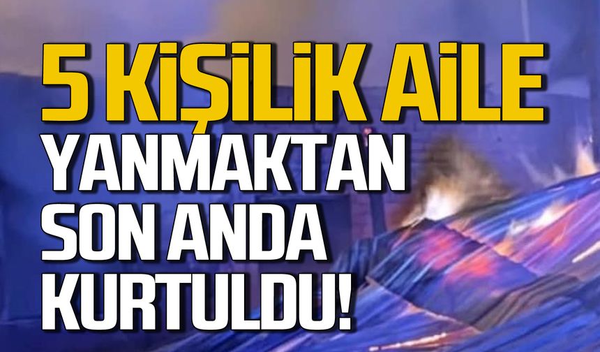 Bartın'da 5 kişilik aile yanmaktan son anda kurtuldu!