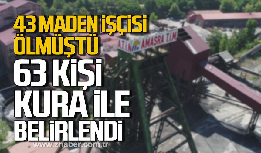 TTK Amasra'da çalışacak 63 kişi elektronik kura ile belirlendi!