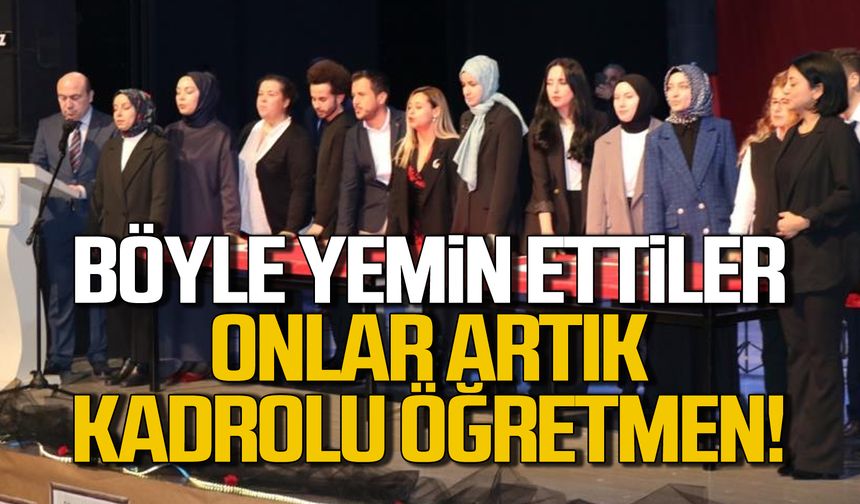 Aday öğretmenler yemin etti! Artık kadrolular!