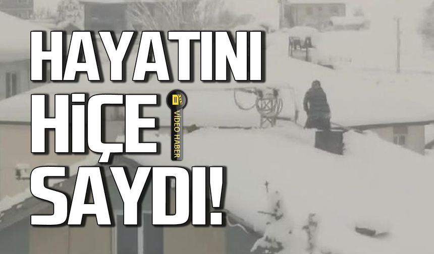 Hayatını tehlikeye attı! İşte o anlar!