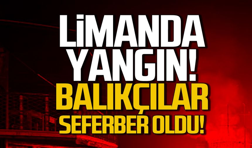 Kozlu Limanı'nda yangın! Balıkçılar seferber oldu!