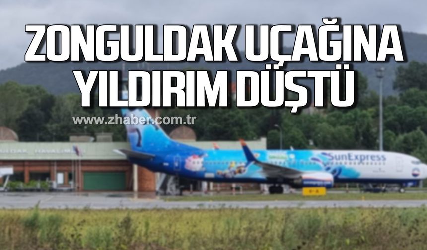 Zonguldak uçağına yıldırım düştü!