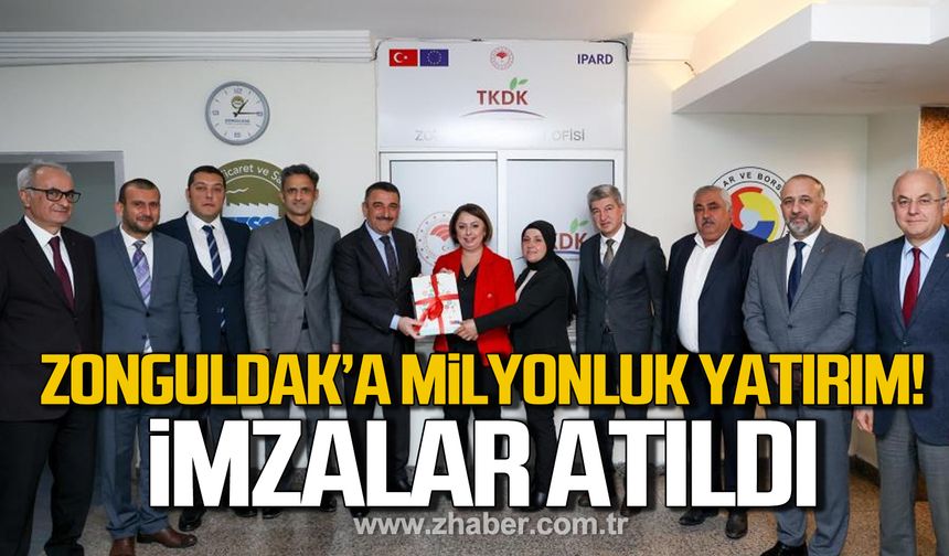 Zonguldak'a milyonluk yatırım! İmzalar atıldı!