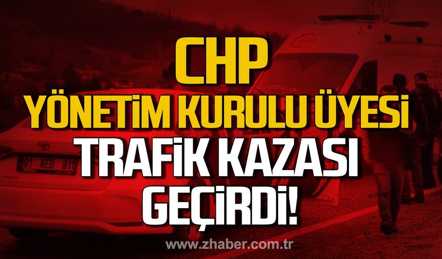 CHP yönetim kurulu üyesi kaza geçirdi!