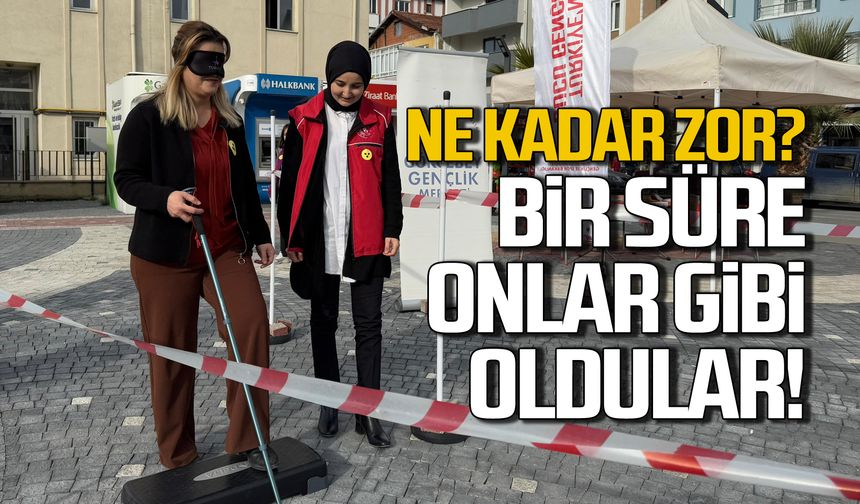 Görme engelli olmak ne kadar zor? Bir süre onlar gibi oldular