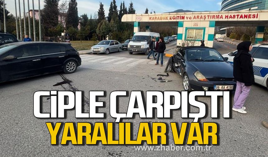 Karabük'te otomobil ile cip çarpıştı! Yaralılar var!