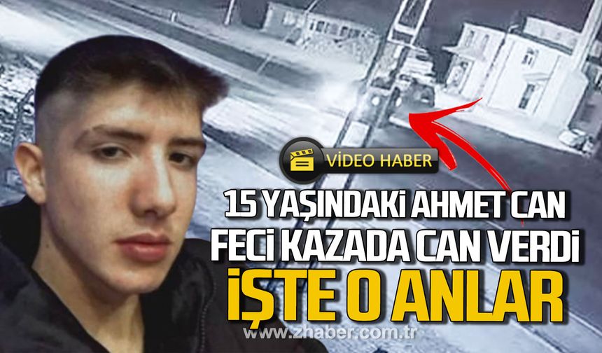 Devrek'te Ahmet Can Yolcuoğlu'nun öldüğü kaza güvenlik kamerasında!