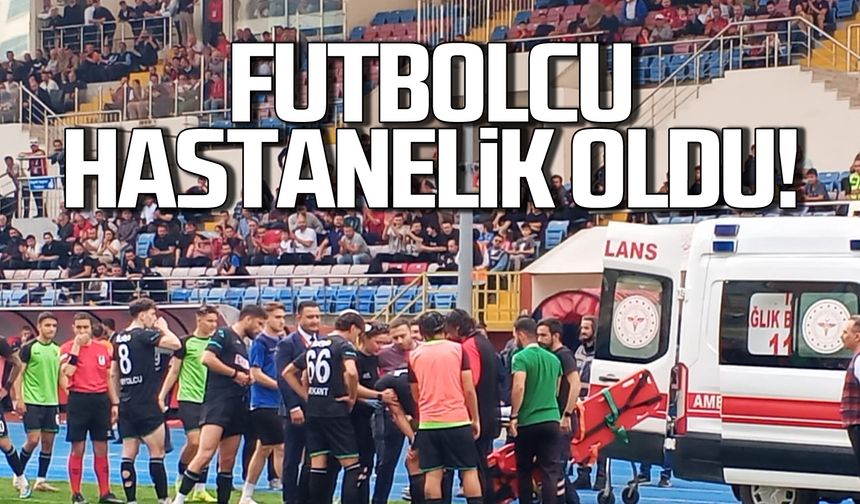 Zonguldak Denizli maçında olay! Futbolcu hastanelik oldu!