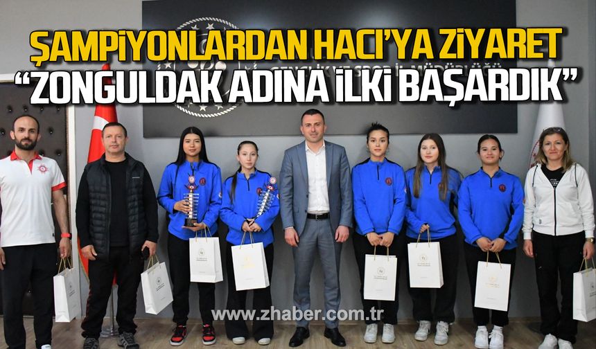 Curling şampiyonlarından İl Müdürü Halil Hacı’ya ziyaret!