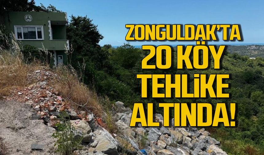 Zonguldak'ta 20 köy yolu tehlike altında!