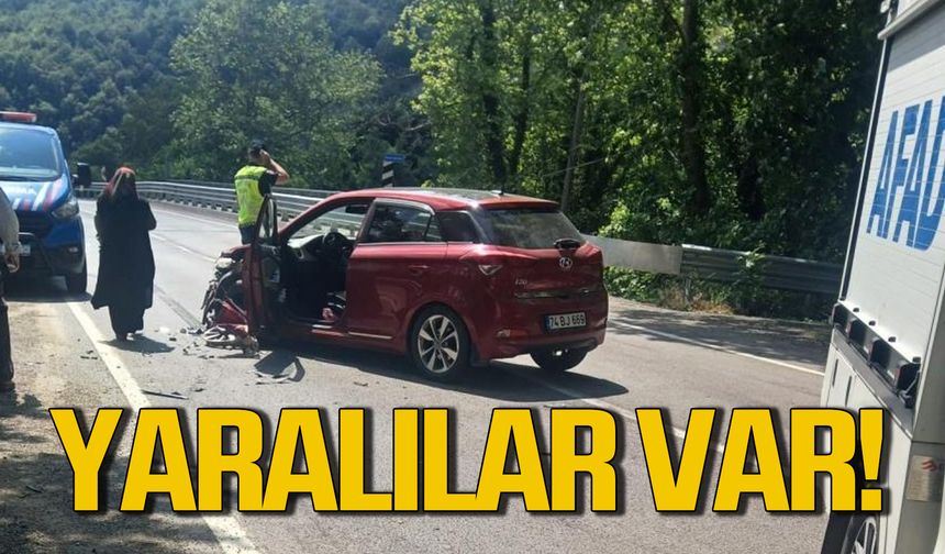 Bartın Yolunda kaza! Yaralılar var!