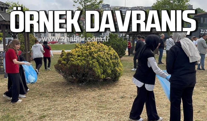 Alaplı'da öğrencilerden örnek davranış!