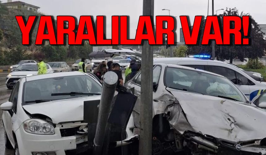 Sanayi Kavşağı'nda kaza! Yaralılar var!