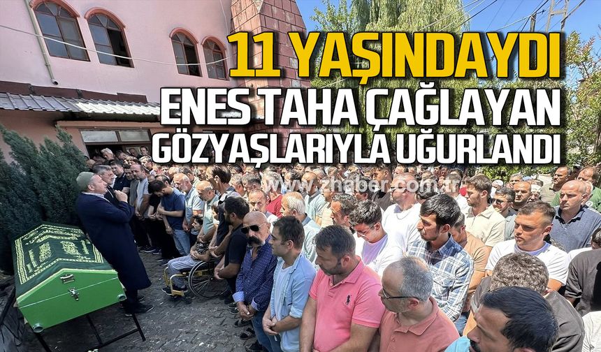 Enes Taha Çağlayan gözyaşlarıyla uğurlandı!