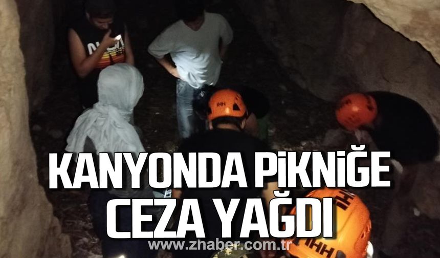 Karabük'te kanyonda piknik yapan 5 kişiye ceza yağdı!